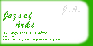 jozsef arki business card