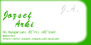 jozsef arki business card